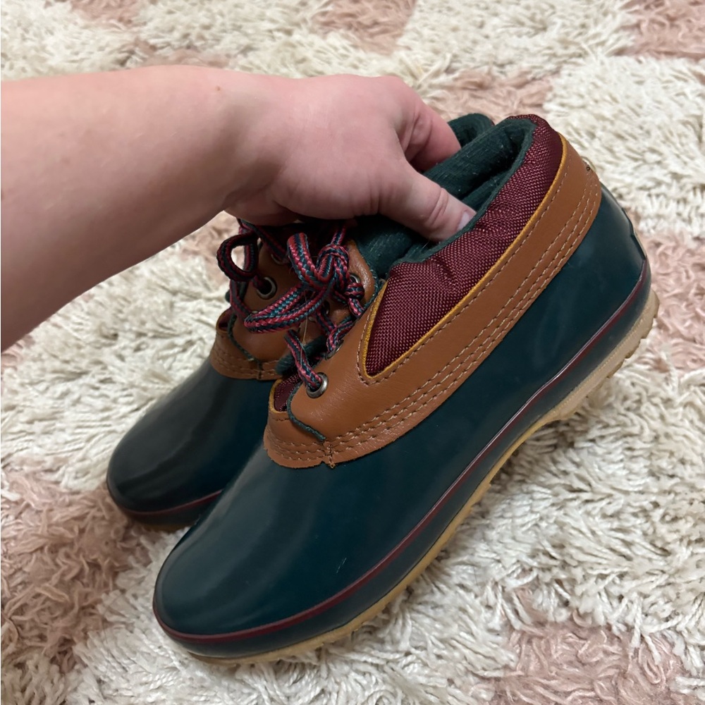 Woodstock Vintage Stylish Women's Ankle Boots in Burgundy and Forest Green